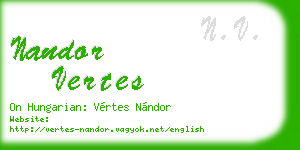 nandor vertes business card