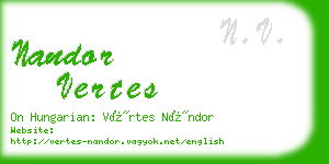 nandor vertes business card